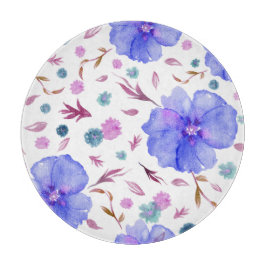 Tabla De Cortar Placa de corte floral acuático - Regalo artístico