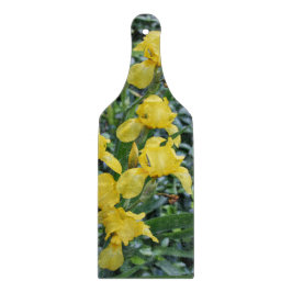 Tabla De Cortar Placa de corte floral de iris amarillo bonito