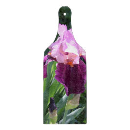 Tabla De Cortar Placa de corte floral de Iris rosa de bonito