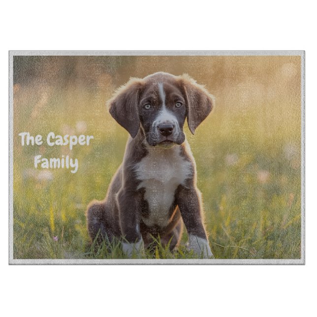 Tabla De Cortar Placa de corte personalizada Majestic Great Dane (Anverso)