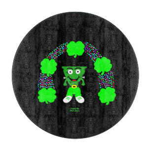 Tabla De Cortar Placa de corte redondo franco-queso de St. Patrick