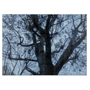 Tabla De Cortar Placa de recorte de fotografías de silueta de árbo