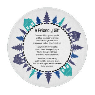 Tabla De Cortar Placa de regalo de amistad