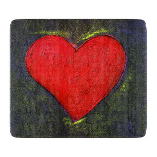 Tabla De Cortar Placa para cortar el corazón pintada