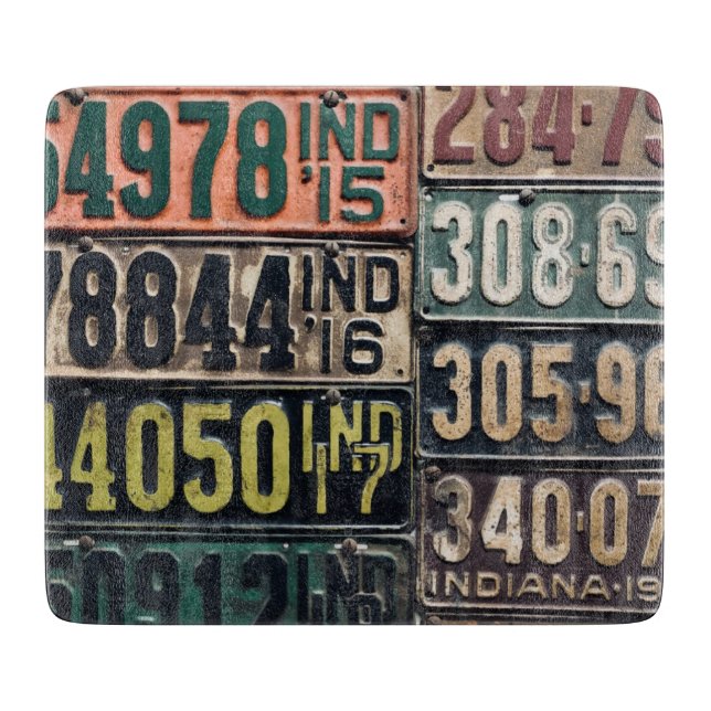 Tabla De Cortar Placas de licencia de época (Anverso)