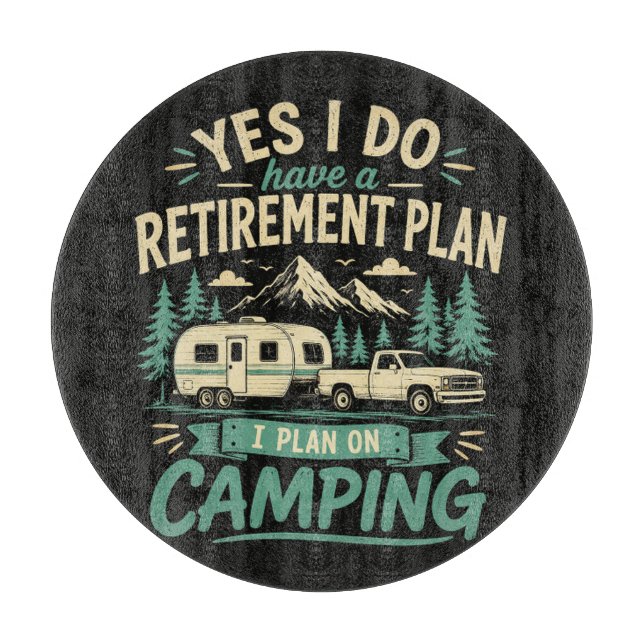 Tabla De Cortar Plan de jubilación de camping (Anverso)