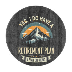 Tabla De Cortar Plan de Jubilación Senderismo Divertido papá Sende