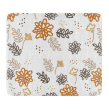 Planche à découper en verre au motif floral printa