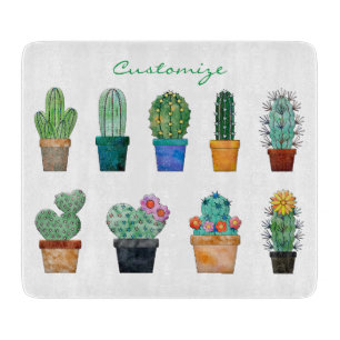 Tabla De Cortar Plantas de cactus diversas Thunder_Cove