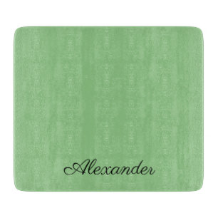 Tabla De Cortar Plantilla moderna de color verde sabio negro guión