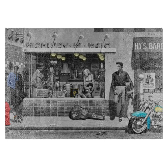 Tabla De Cortar Plata de HWY 51 (Anverso)