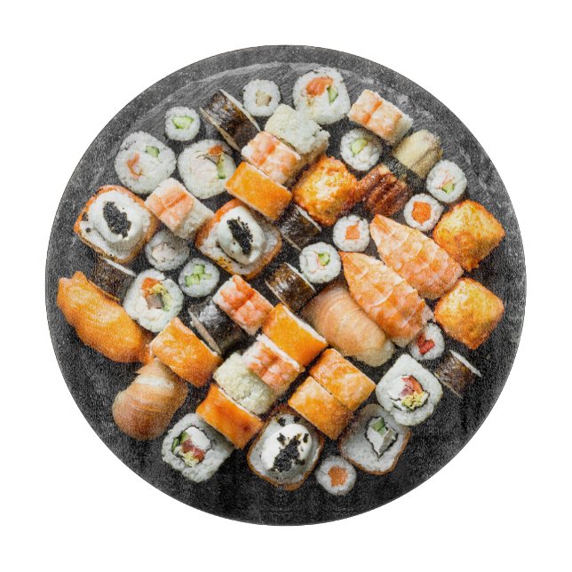 Tabla De Cortar Plata de sushi (Anverso)