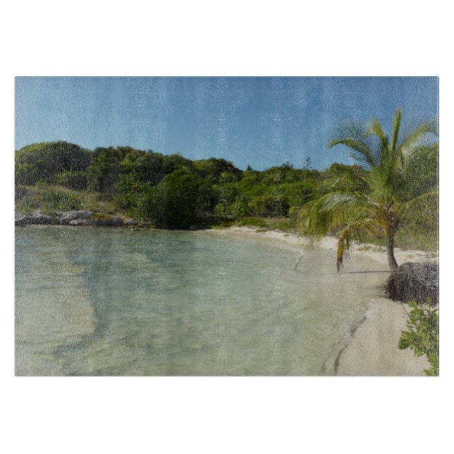 Tabla De Cortar Playa Antigua Hermoso Paisaje Tropical (Anverso)