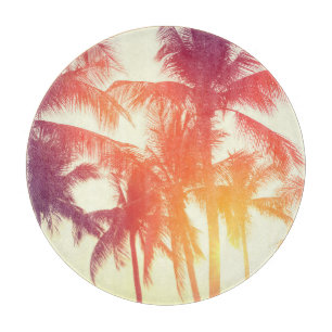 Tabla De Cortar Playa del Coco: Calor tropical vintage.