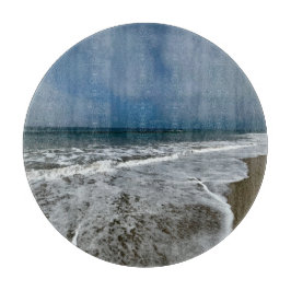 Tabla De Cortar Playa Santa Mónica en otoño.