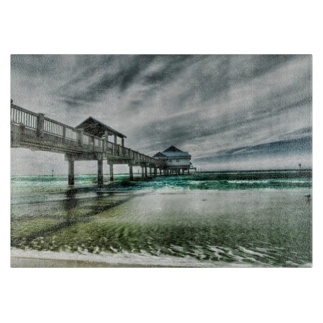 Tabla De Cortar Playas tropicales | Clearwater Florida (Anverso)