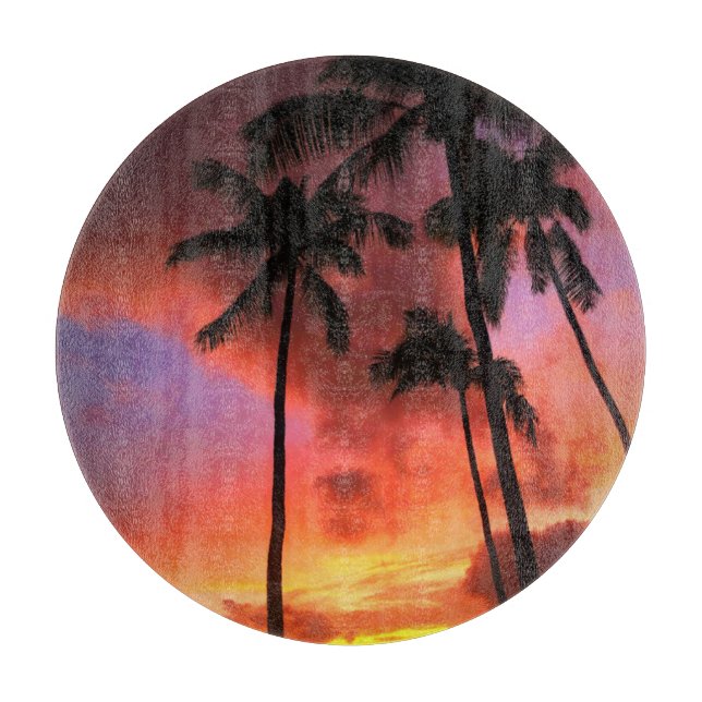 Tabla De Cortar Playas tropicales | Islas Maui Hawaii (Anverso)