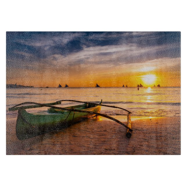 Tabla De Cortar Playas tropicales | Playa Blanca de Boracay (Anverso)