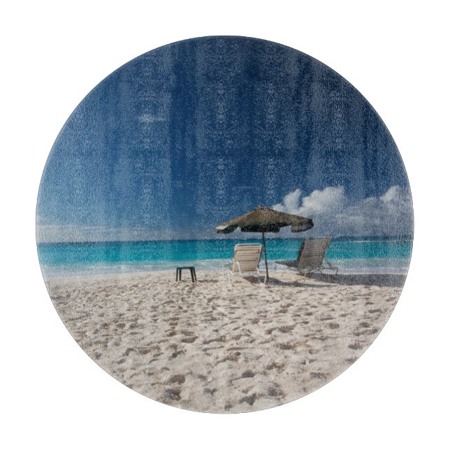 Tabla De Cortar Playas tropicales | Sandy Beach, Anguila (Anverso)
