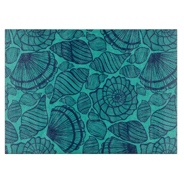 Tabla De Cortar Playas Tropicales Verde azuladas (Anverso)