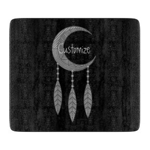 Tabla De Cortar Pluma de luna media luna plateada Thunder_Cove