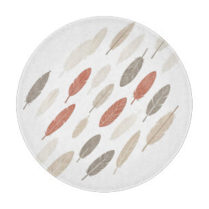 Tabla De Cortar Plumas Boho Óxido Diagonal