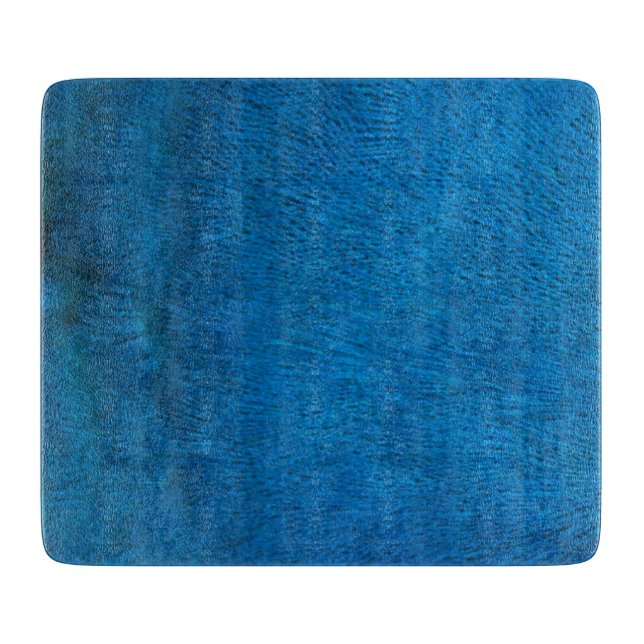 Tabla De Cortar plumas de pavo real azul (Anverso)