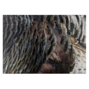 Tabla De Cortar Plumas de pavo silvestre I Diseño abstracto de la