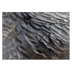 Tabla De Cortar Plumas de pavo silvestre II Diseño abstracto de la