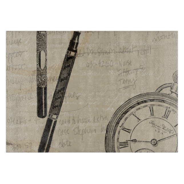 Tabla De Cortar Plumas y Watchface con las notas (Anverso)