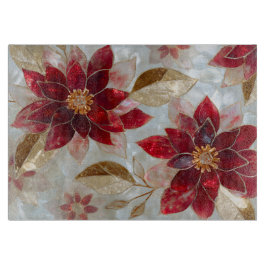 Tabla De Cortar Poinsettia Christmas