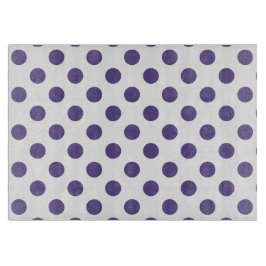 Tabla De Cortar Polka ultravioleta sobre blanco