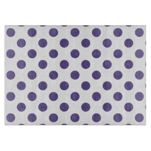 Tabla De Cortar Polka ultravioleta sobre blanco