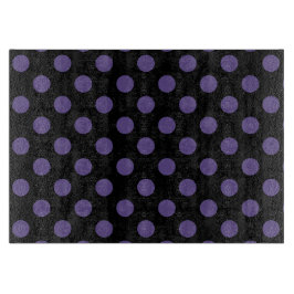 Tabla De Cortar Polka ultravioleta sobre negro