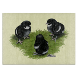 Tabla De Cortar Pollitos de Marans Negro Cobre