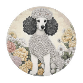 Tabla De Cortar Poodle en flores caprichosas