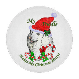 Tabla De Cortar Poodle Navidades Merry