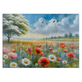 Tabla de cortar Poppy Daisy Meadow