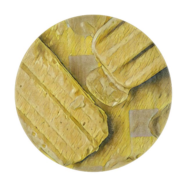 Tabla De Cortar Popsicas de helado amarillo (Anverso)