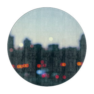 Tabla De Cortar Por la noche Varsovia: Silhouette de cristales bor