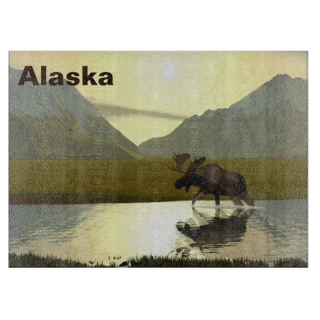 Tabla De Cortar Por la tarde Moose (Anverso)