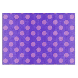Tabla De Cortar Pos de polka de Lilac en periwinkle