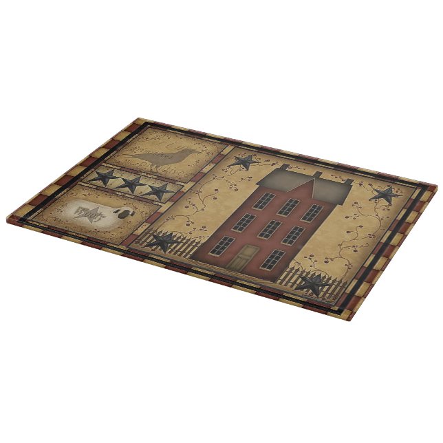 Tabla De Cortar Posavasos de "Estilo Primitivo" (Borde)