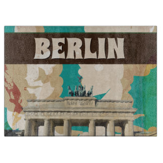 Tabla De Cortar Poster de Viajes de Berlín Vintage