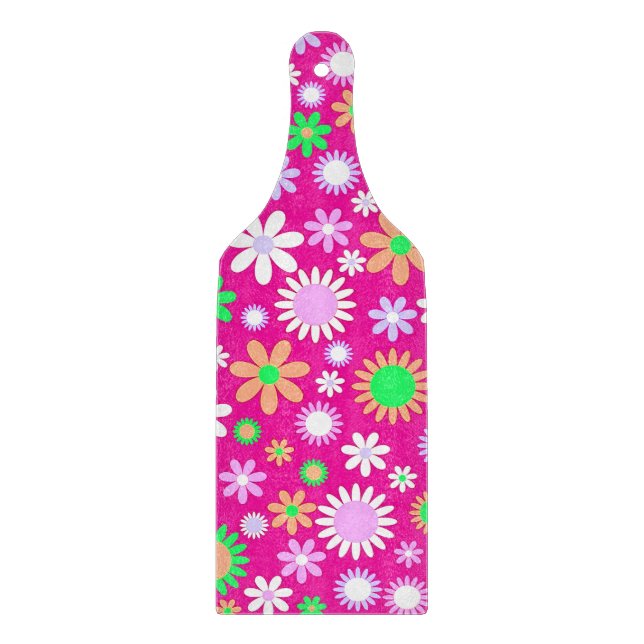 Tabla De Cortar Potencia de flor rosa (Anverso)