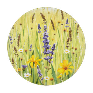 Tabla De Cortar Prado de flores silvestres patrón de verano
