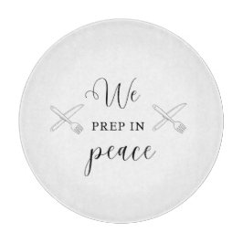 Tabla De Cortar Prepáramos En Un Consejo De Corte De Cristal Círcu