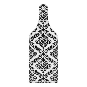 Tabla De Cortar Prima Damask Pattern Black on White