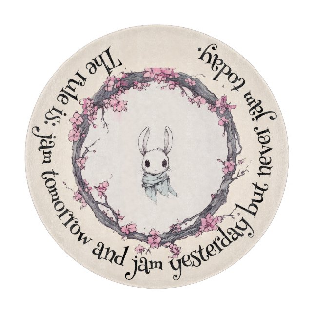 Tabla De Cortar Primavera de una liebre, florecimiento de cerezos (Anverso)