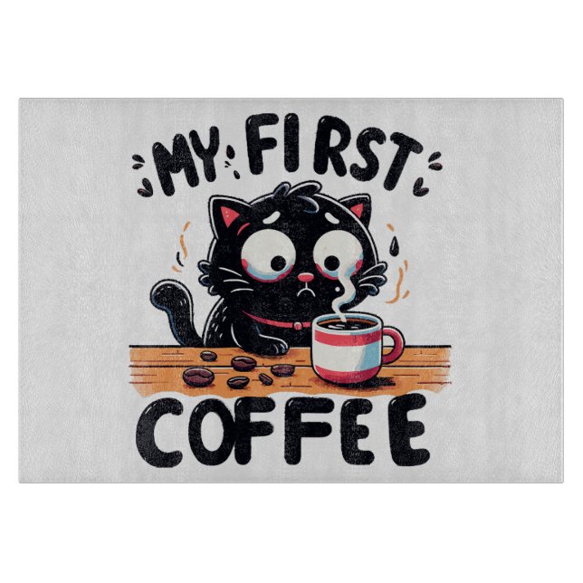 Tabla De Cortar Primera aventura de café negro (Anverso)